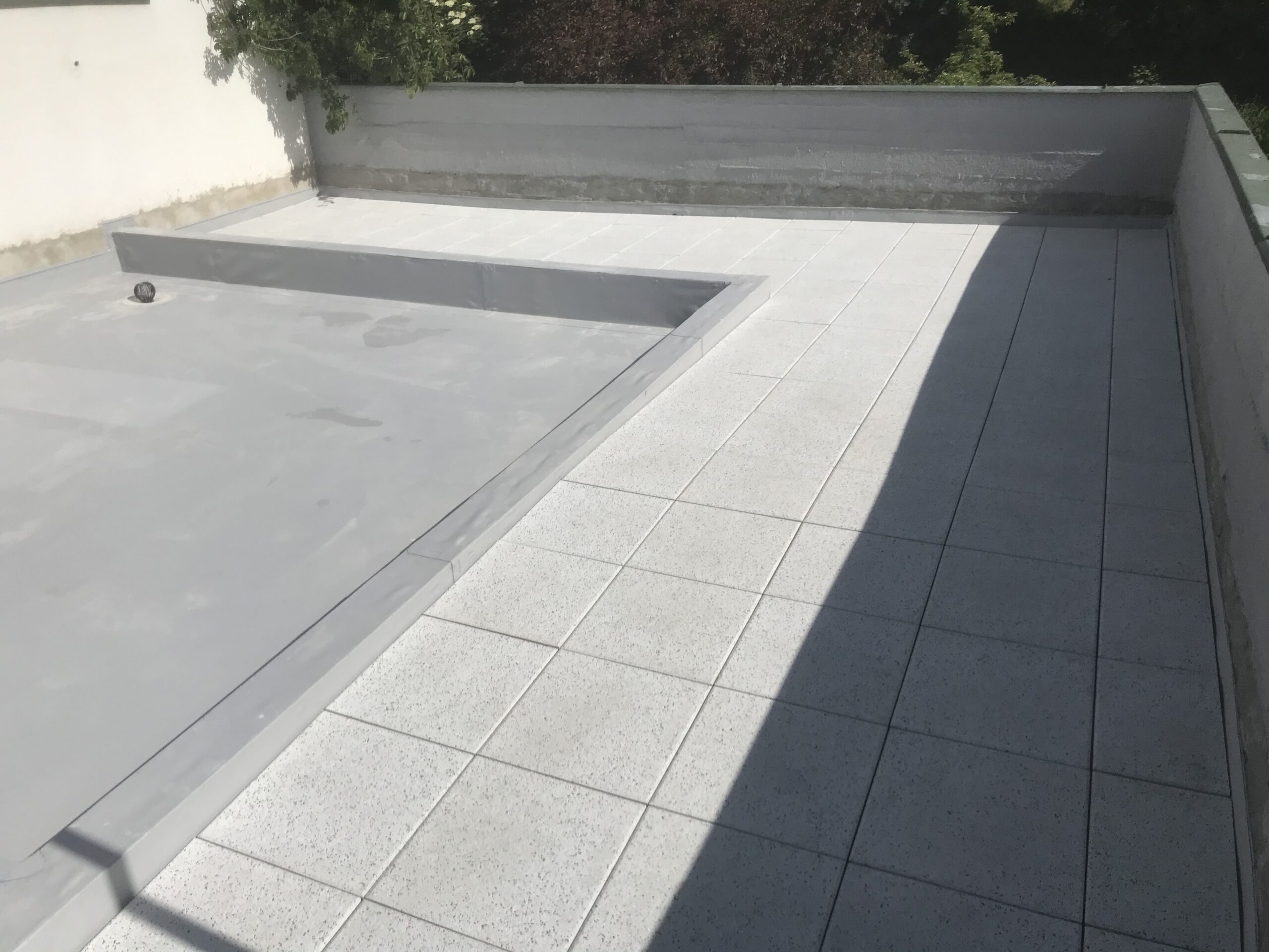 Terasa - teřcová dlažba + PVC